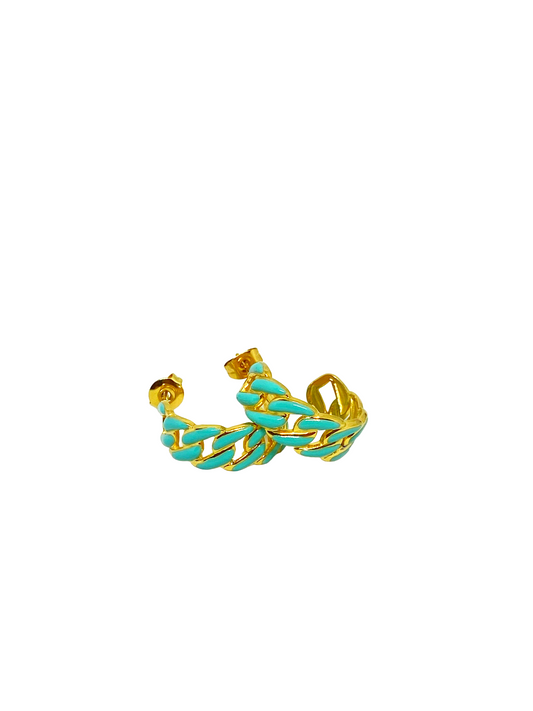 Boucles d'oreilles KYLIANA gold/turquoise