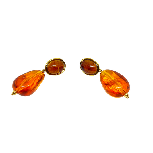 Boucles d'oreilles LAURANA gold/marron