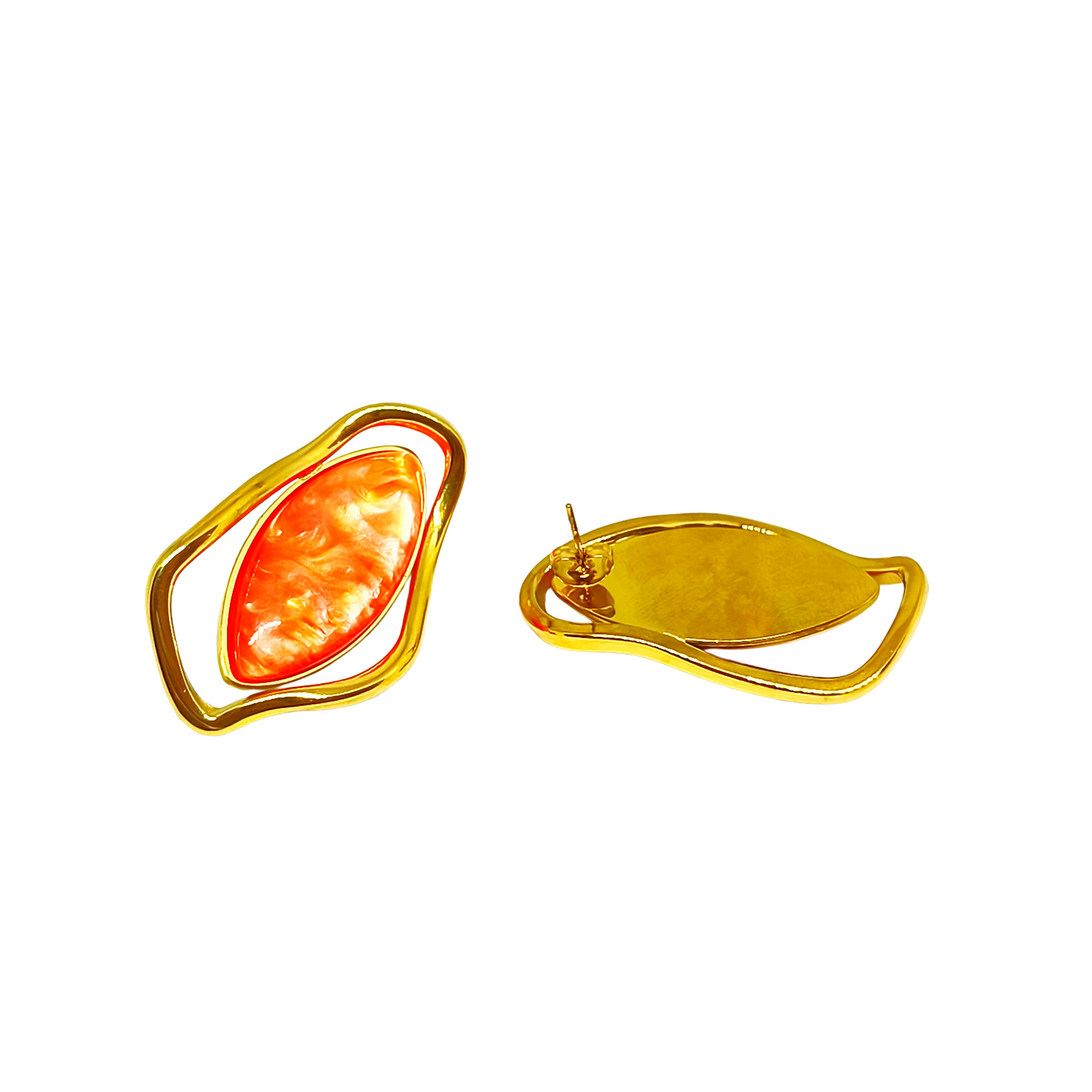 Boucles d'oreilles LIVY gold/orange