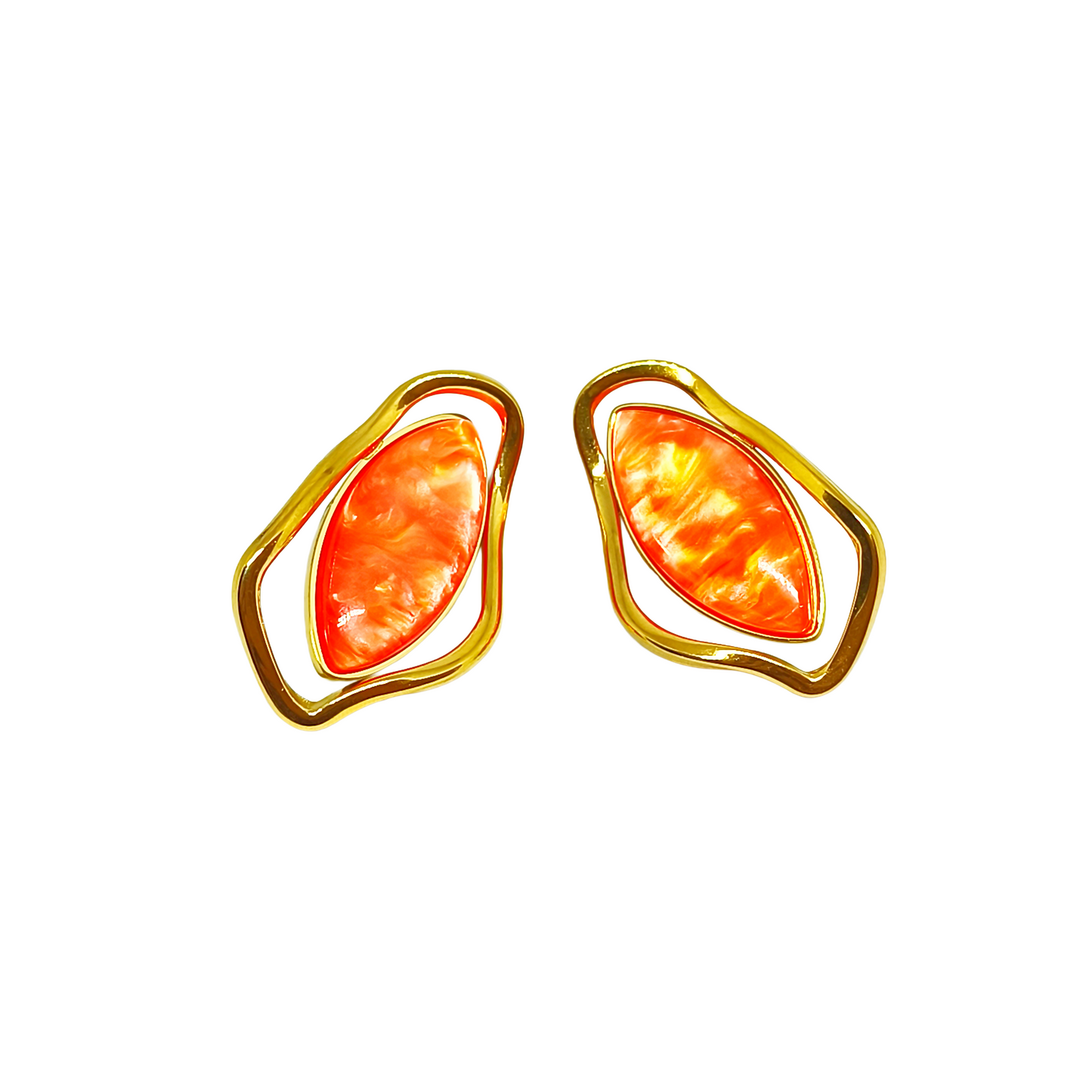 Boucles d'oreilles LIVY gold/orange