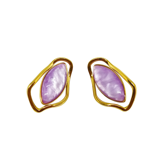Boucles d'oreilles LIVY gold/violet