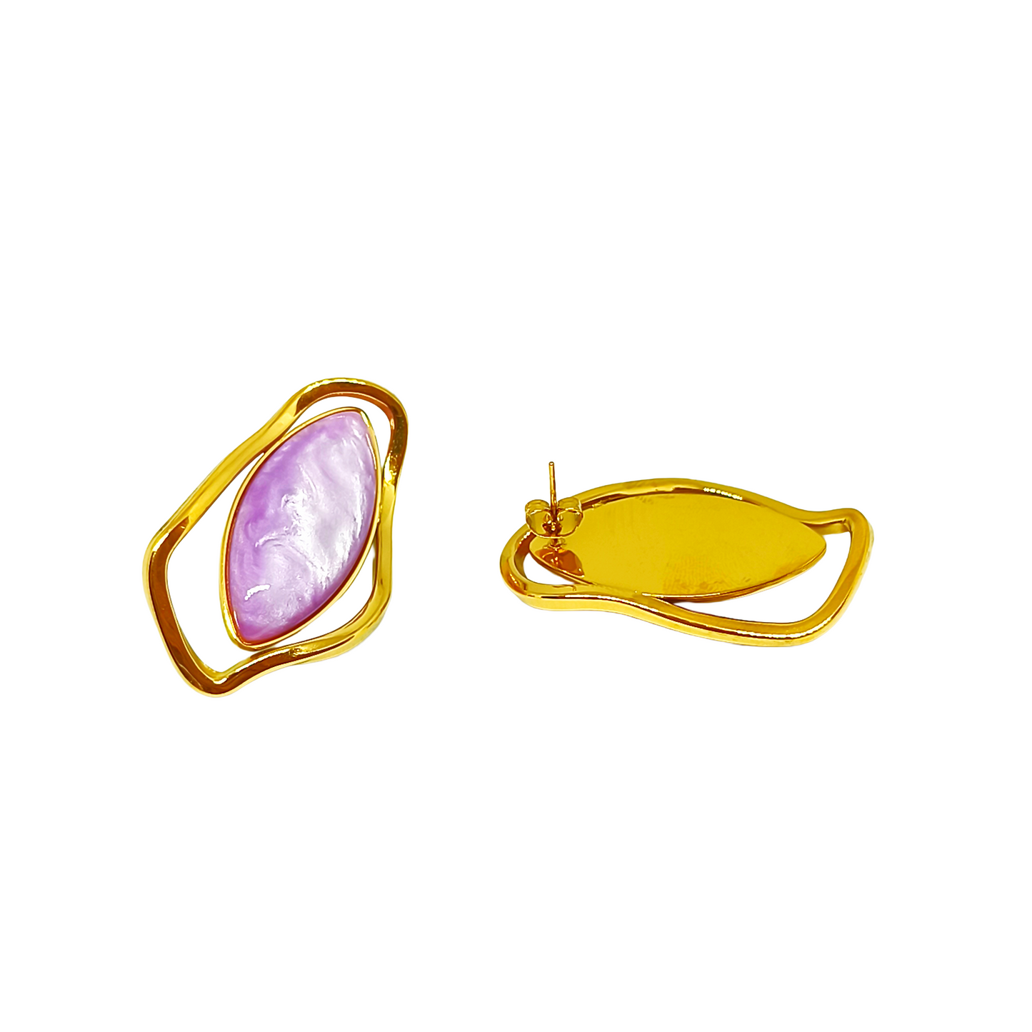 Boucles d'oreilles LIVY gold/violet