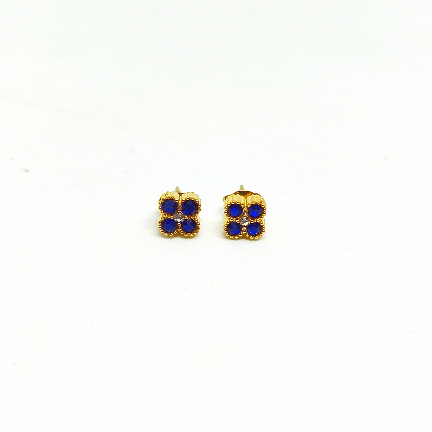 Boucles d'oreilles MALIA gold/bleu roi