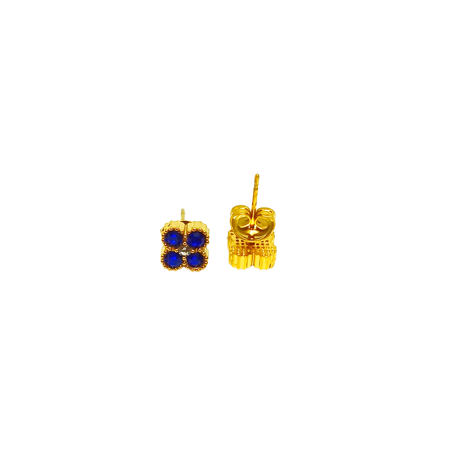 Boucles d'oreilles MALIA gold/bleu roi