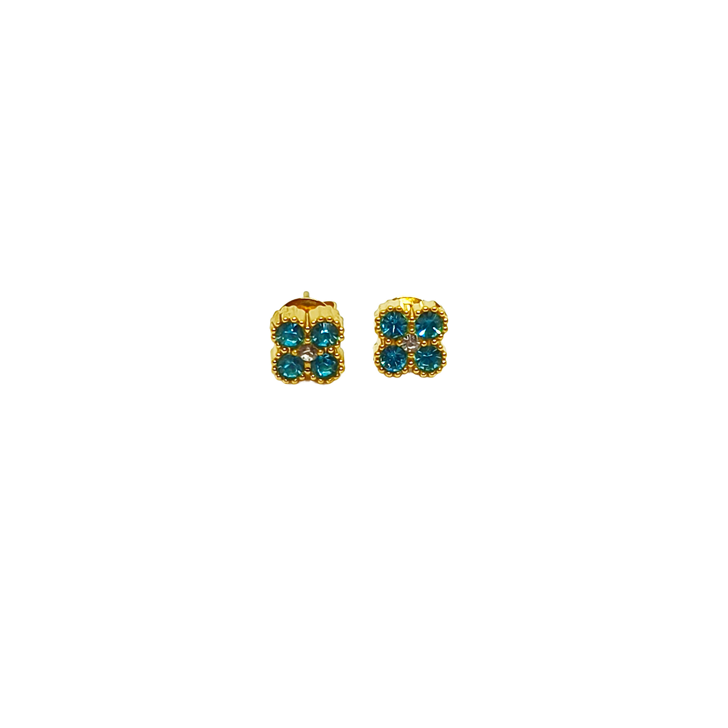 Boucles d'oreilles MALIA gold/bleu clair