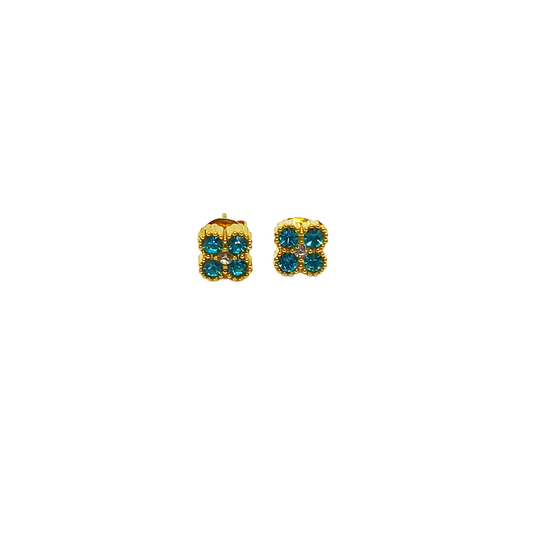 Boucles d'oreilles MALIA gold/bleu clair