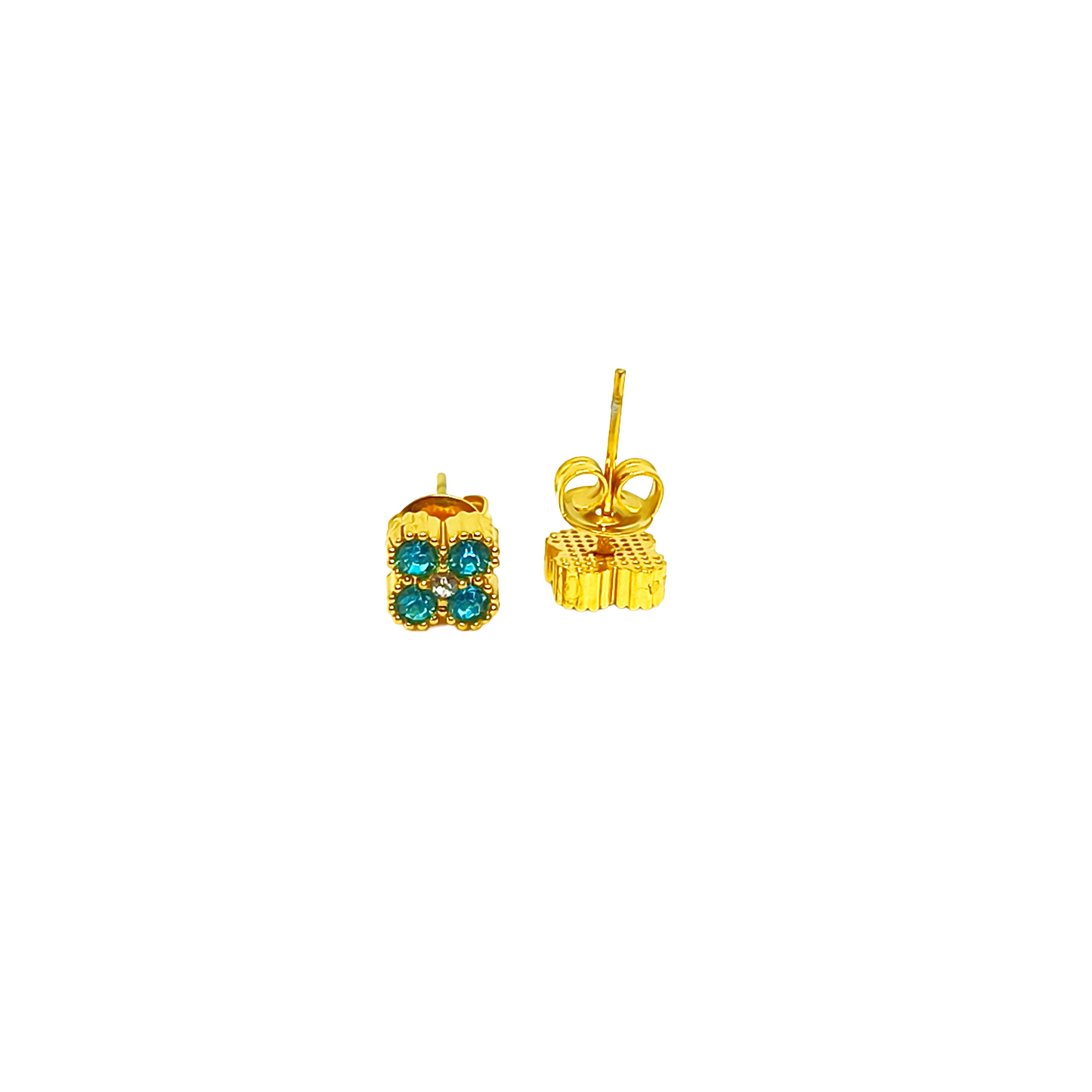 Boucles d'oreilles MALIA gold/bleu clair