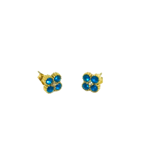 Boucles d'oreilles MALIA gold/bleu électrique