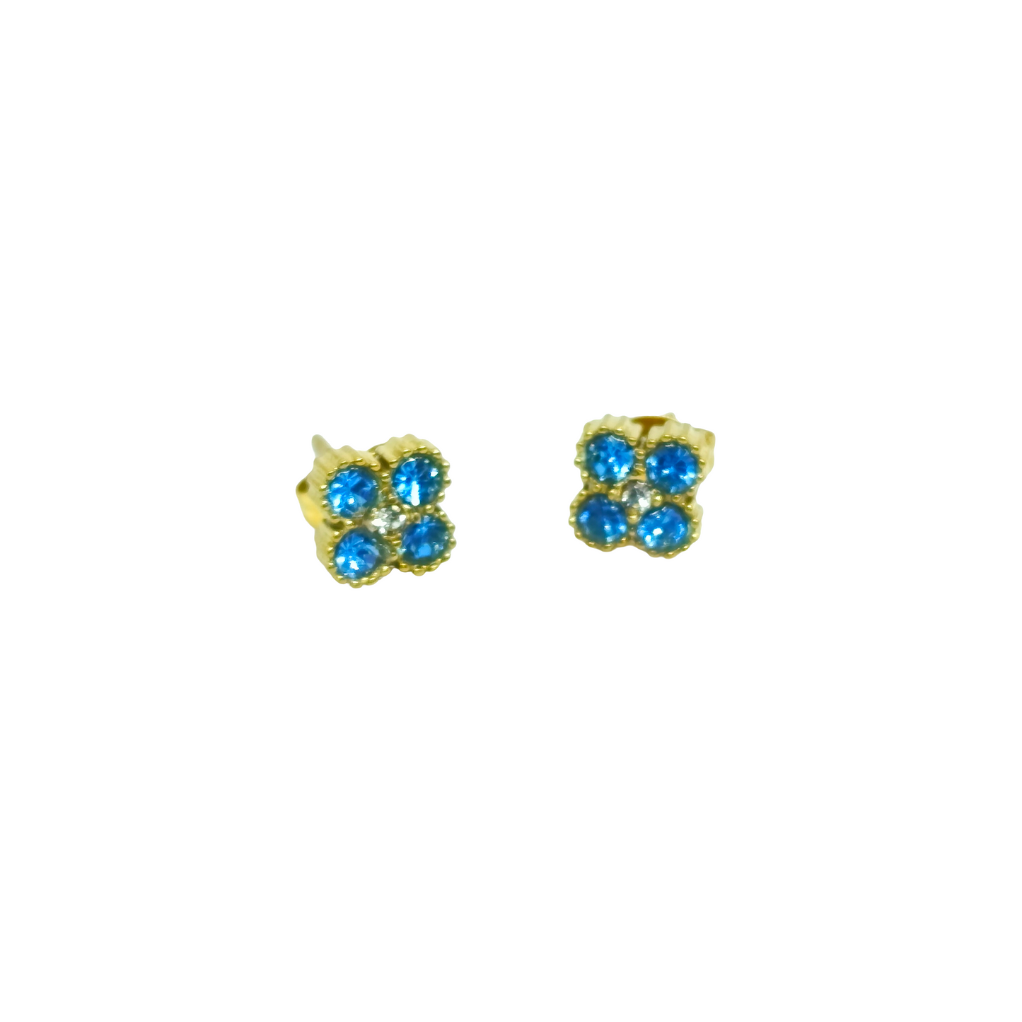 Boucles d'oreilles MALIA gold/bleu gris