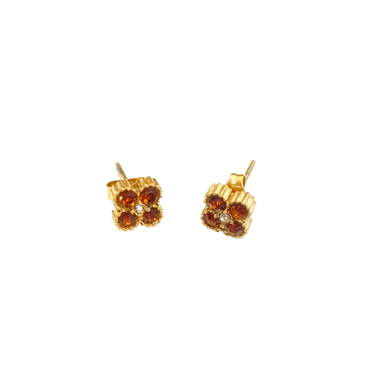 Boucles d'oreilles MALIA gold/marron
