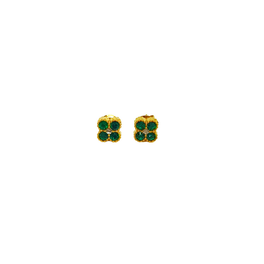 Boucles d'oreilles MALIA gold/vert