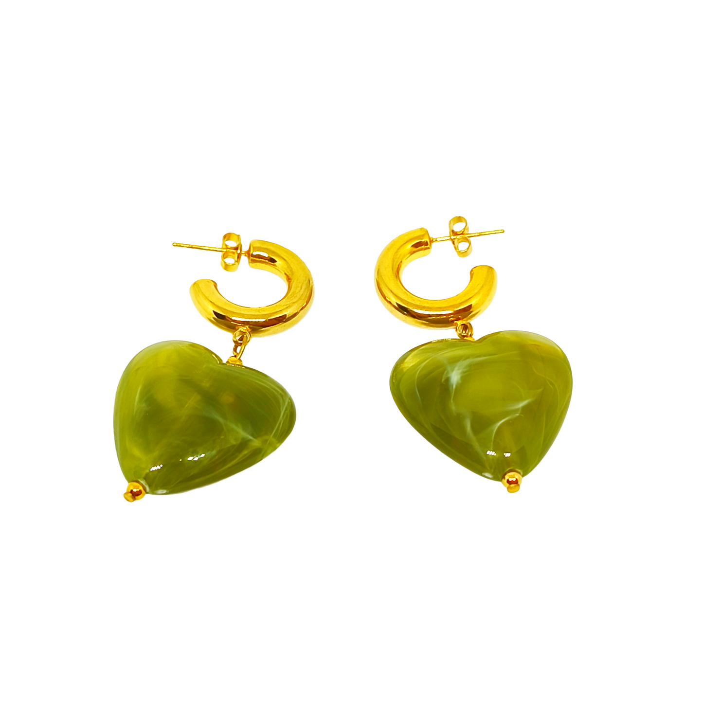 Boucles d'oreilles NATALIA gold/vert