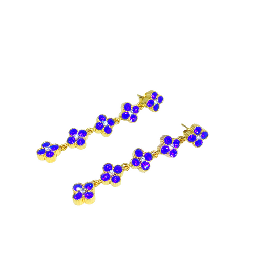 Boucles d'oreilles NELLY gold/bleu marine