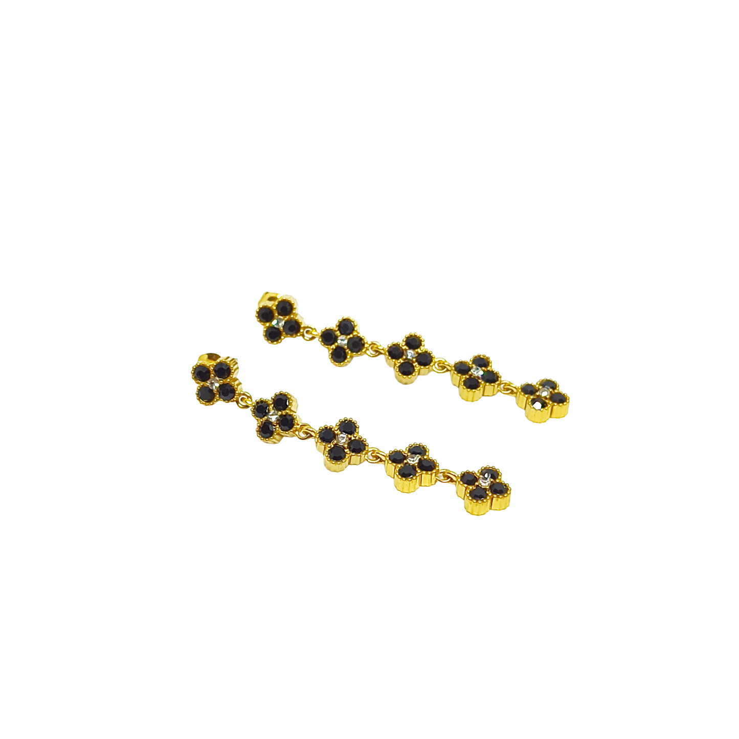 Boucles d'oreilles NELLY gold/black