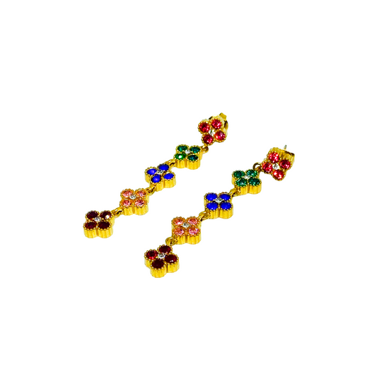 Boucles d'oreilles NELLY gold/multicolore