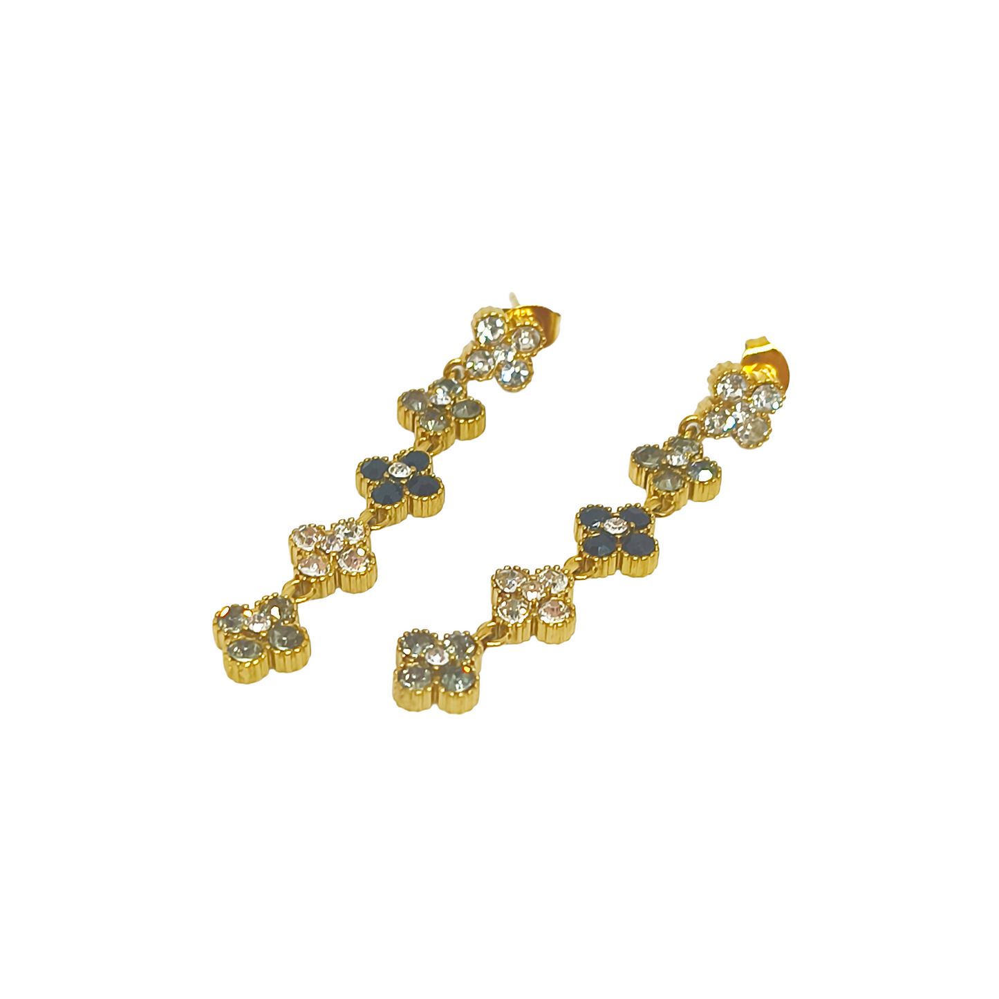 Boucles d'oreilles NELLY gold/multinoir
