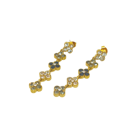 Boucles d'oreilles NELLY gold/multinoir