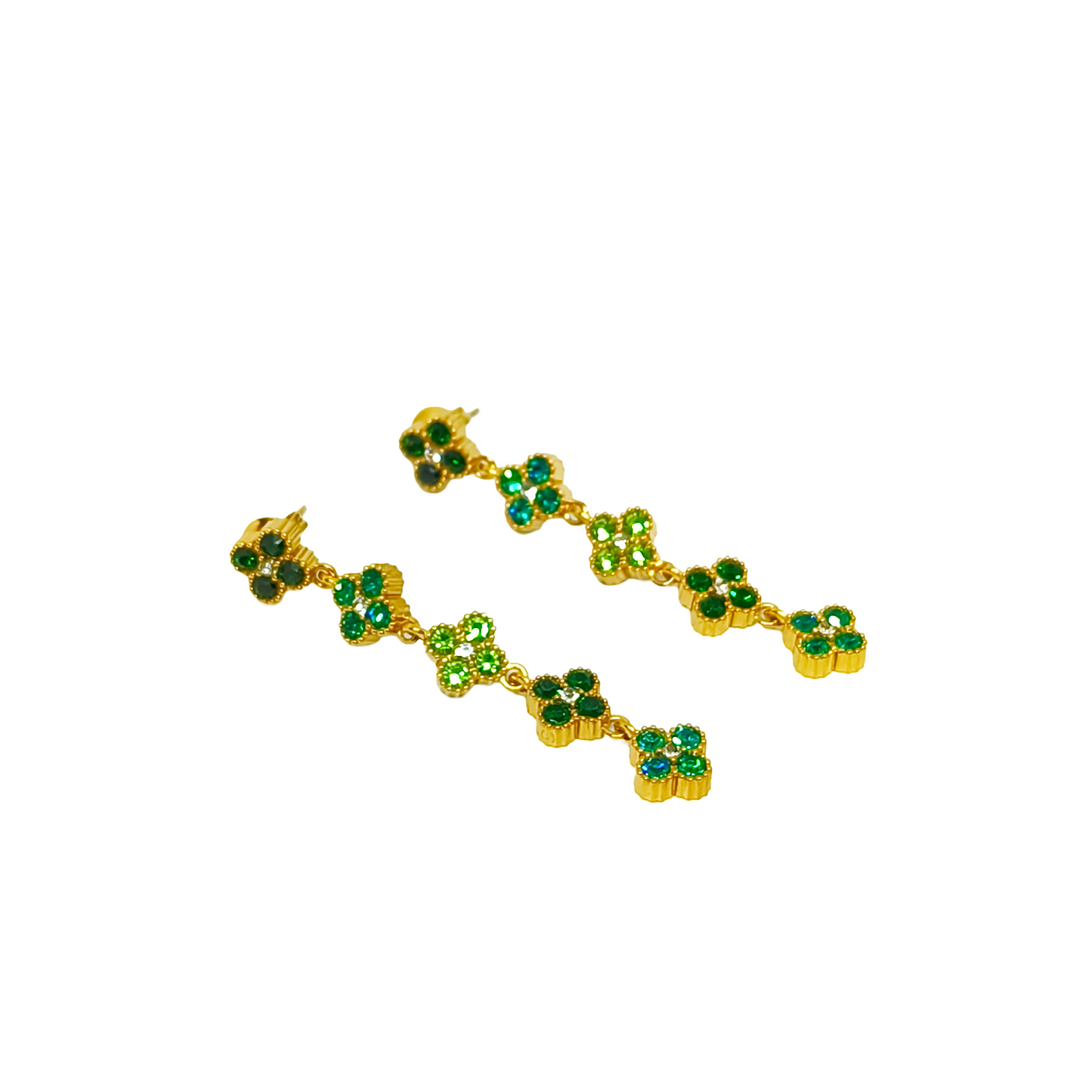 Boucles d'oreilles NELLY gold/multivert