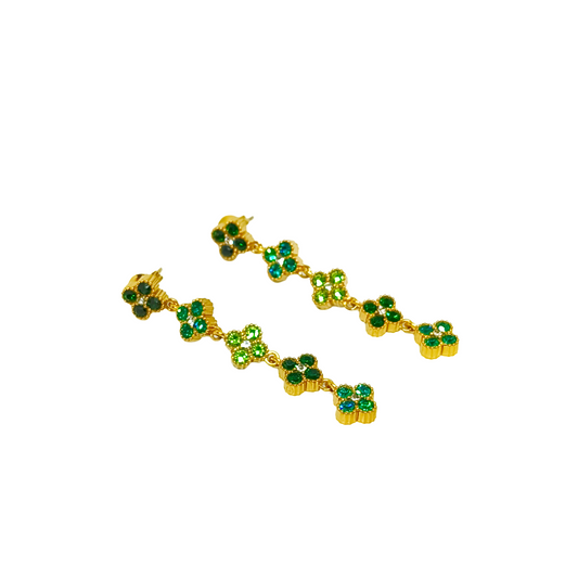 Boucles d'oreilles NELLY gold/multivert