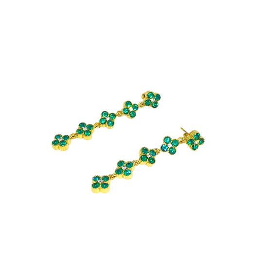 Boucles d'oreilles NELLY gold/vert