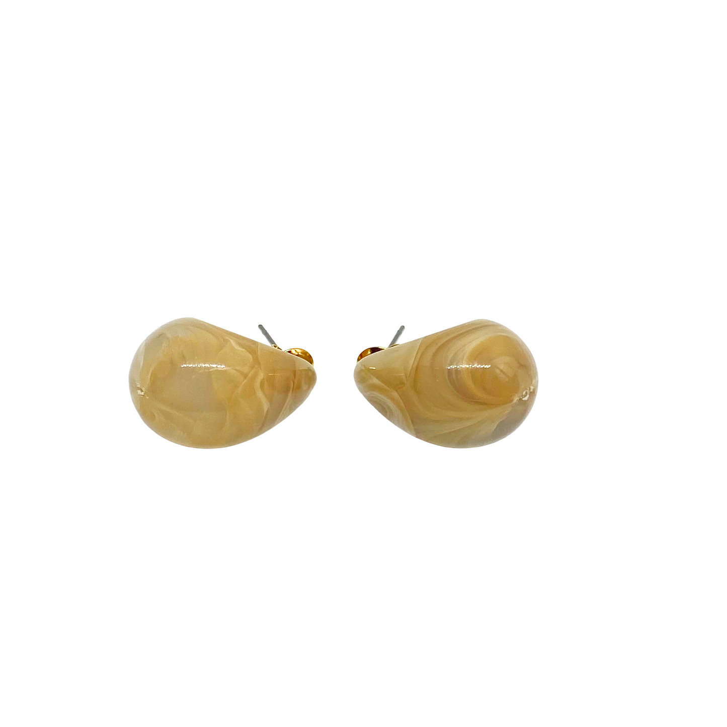 Boucles d'oreilles RIAME gold/beige