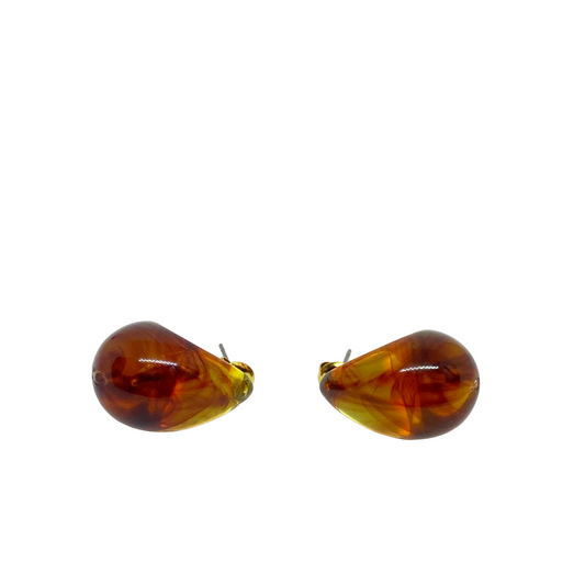 Boucles d'oreilles RIAME gold/marron