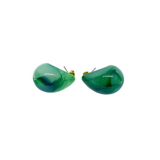 Boucles d'oreilles RIAME gold/vert