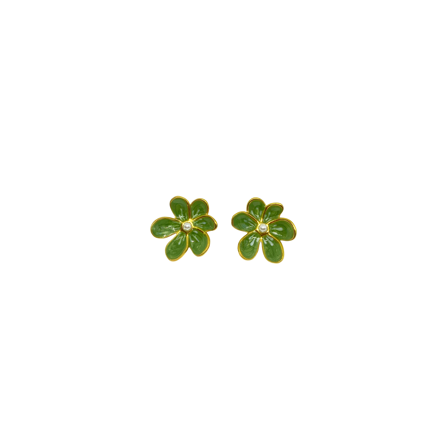 Boucles d'oreilles RIHAM gold/vert