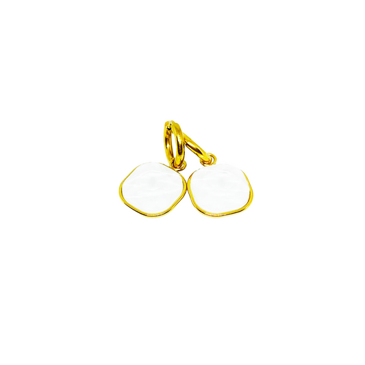 Boucles d'oreilles TATIANA gold/blanc