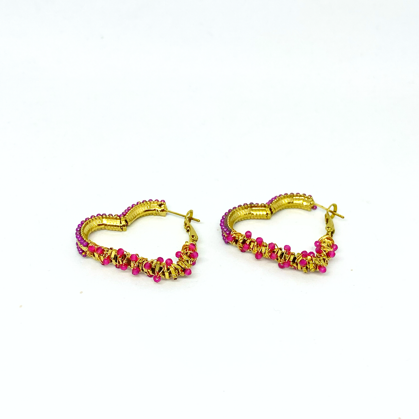 Boucles d'oreilles VALENTINE gold et roses