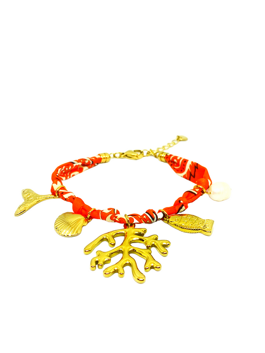 Bracelet AUBANE gold/orange