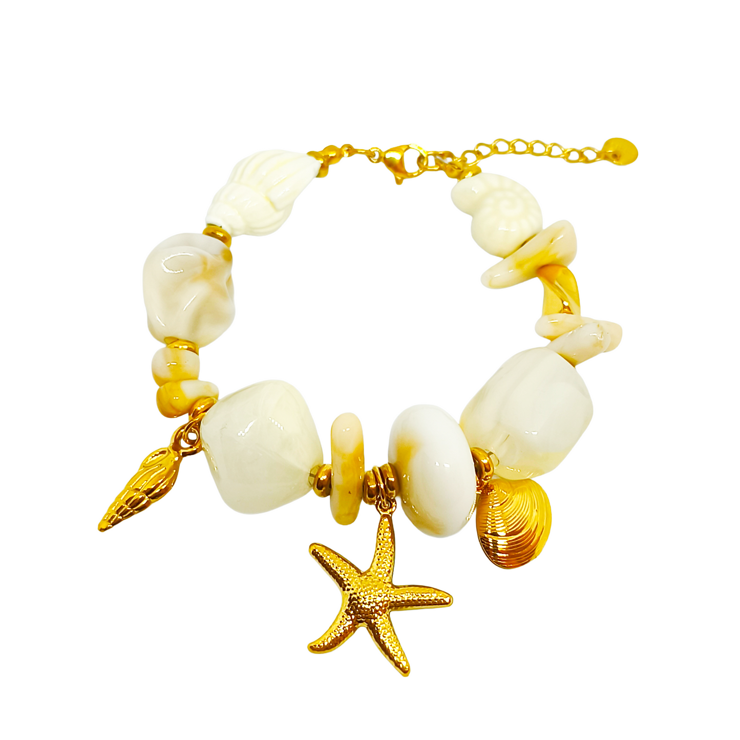 Bracelet AYARA gold/blanc