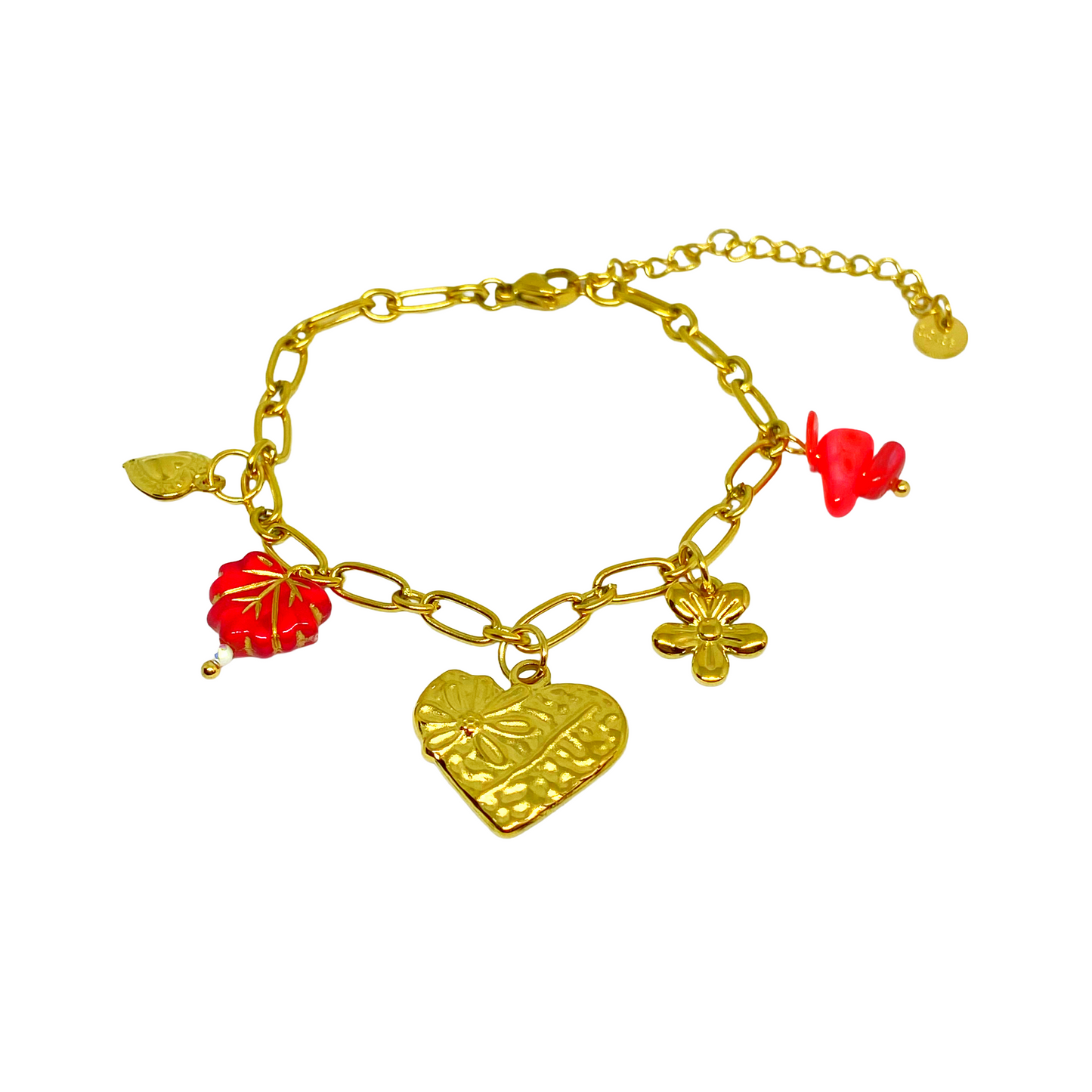 Bracelet BELLE gold/rouge