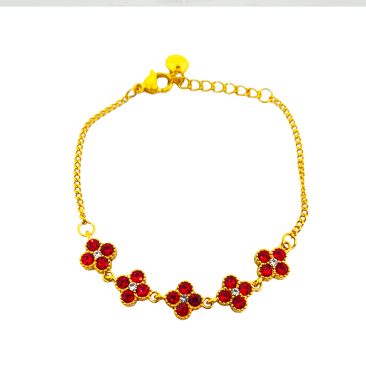 Bracelet DIANA gold/rouge