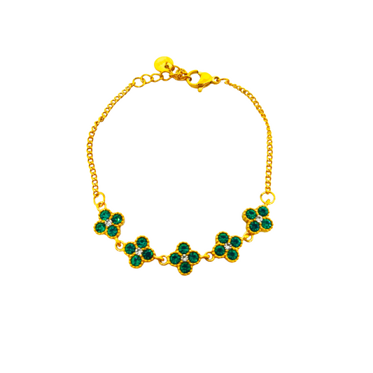 Bracelet DIANA gold/vert