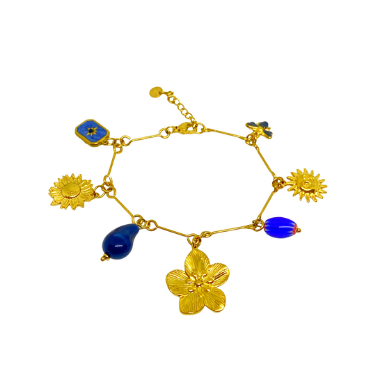 Bracelet ÉLIANE gold/bleu