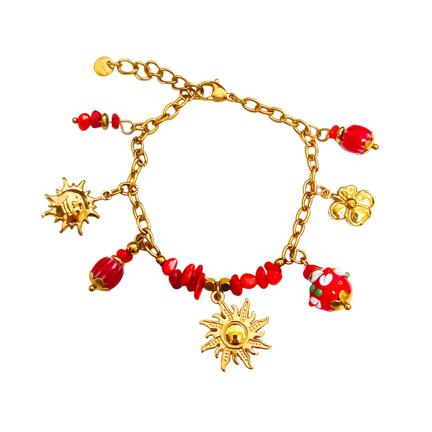 Bracelet ELVY gold/rouge