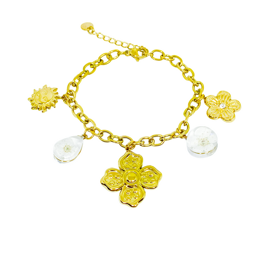 Bracelet ERIKA gold/blanc