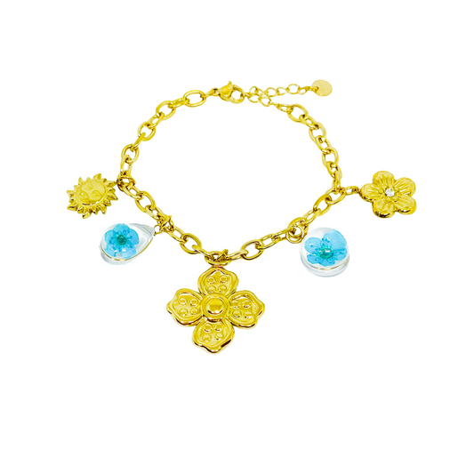 Bracelet ERIKA gold/bleu