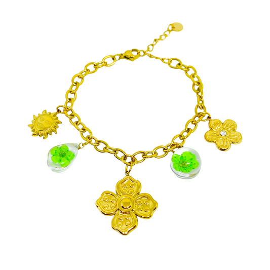 Bracelet ERIKA gold/vert
