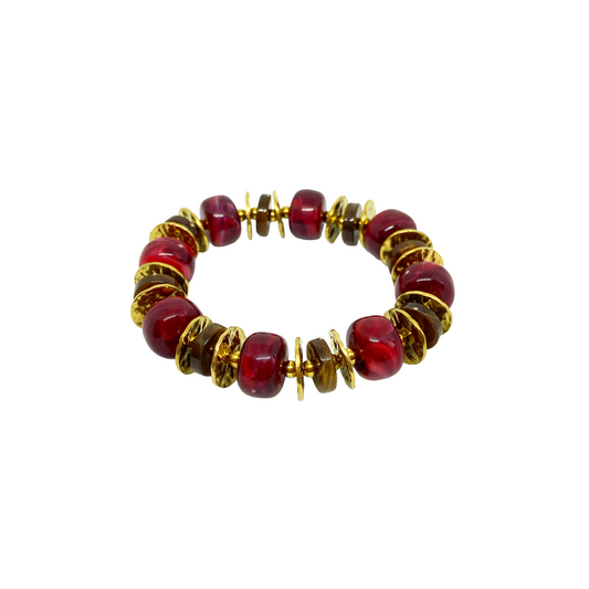 Bracelet FANTINE gold/bordeaux
