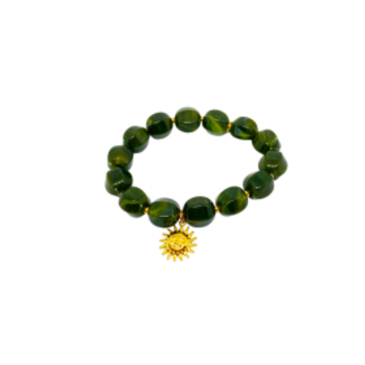 Duo bracelets GAYA gold/vert