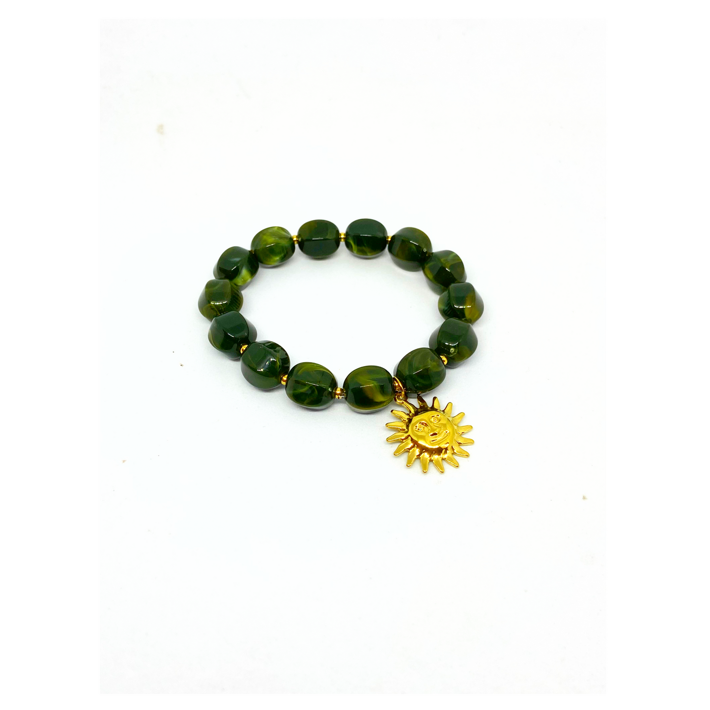 Duo bracelets GAYA gold/vert