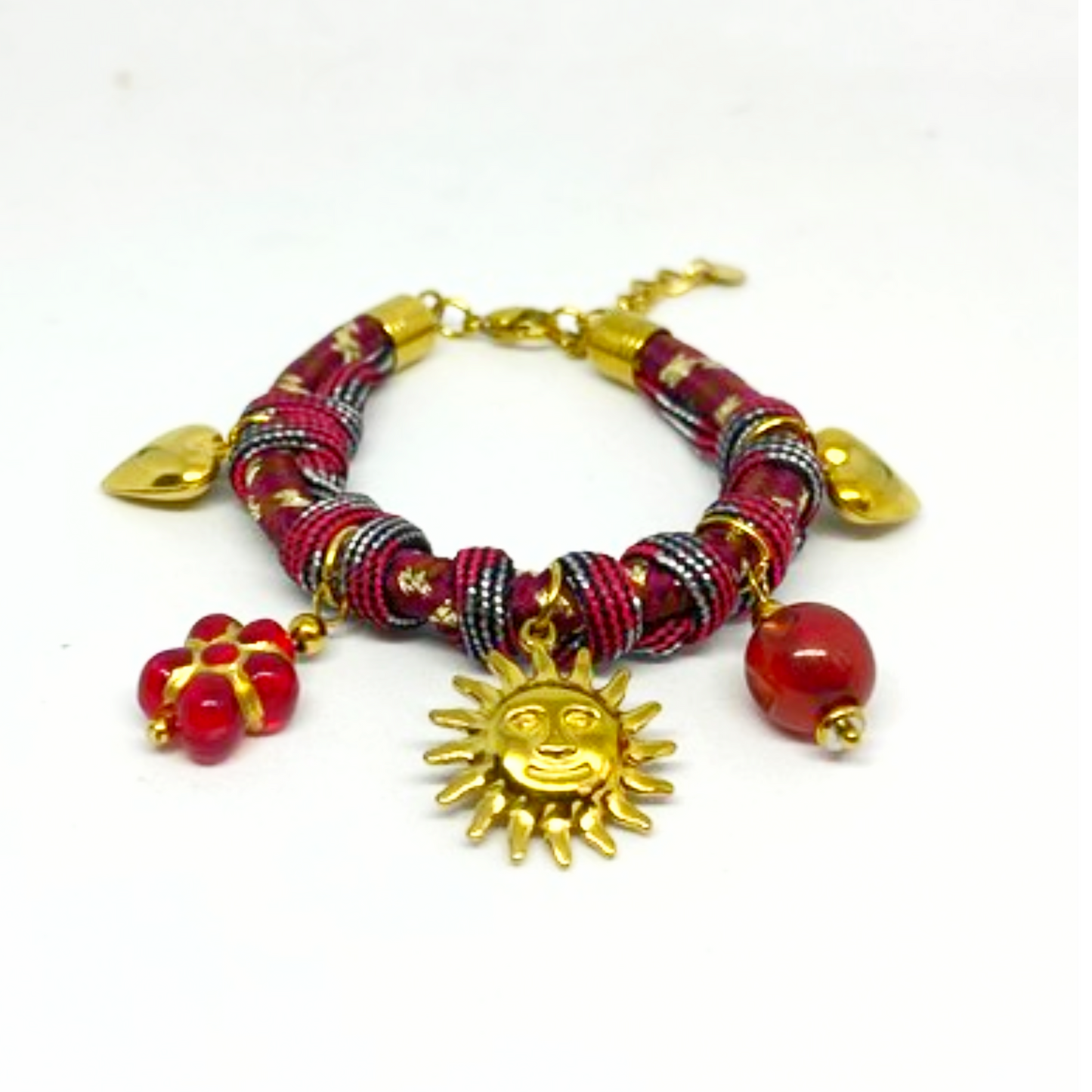 Bracelet KARINE gold/bordeaux