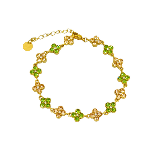 Bracelet MAHINA gold/champagne pistache