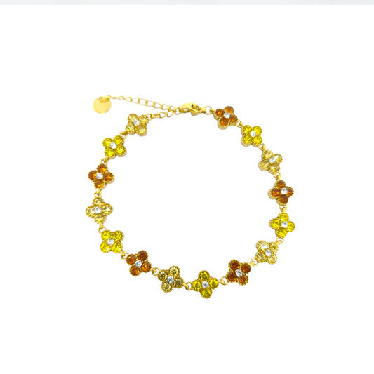Bracelet MAHINA gold/jaune et marron