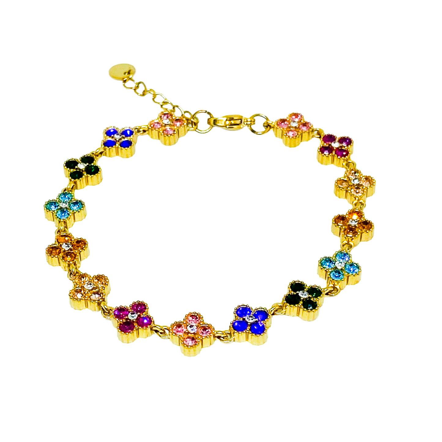Bracelet MAHINA gold/multicolore orange