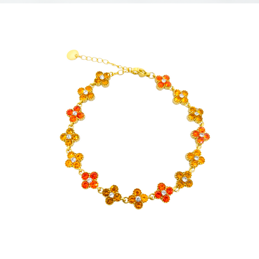 Bracelet MAHINA gold/multi orange