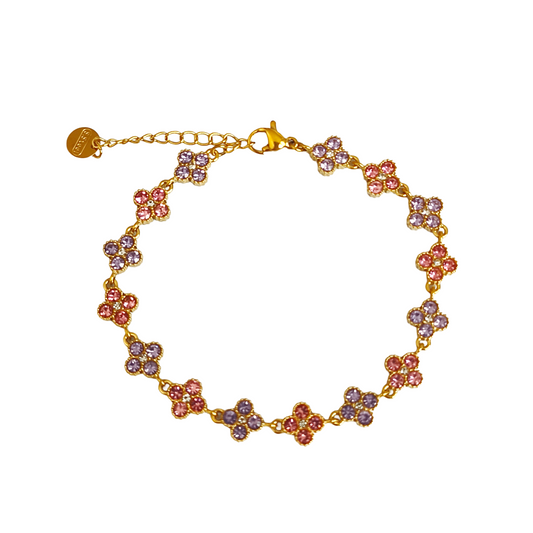 Bracelet MAHINA gold/ rose et lilas