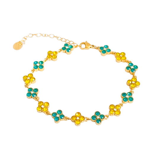 Bracelet MAHINA gold/turquoise jaune